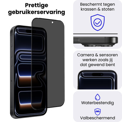 iPhone 17 Pro Screenprotector Gehard Glas - Privacy