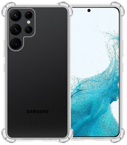 Samsung S22 Ultra Hoesje Shockproof Backcover Siliconen - Transparant