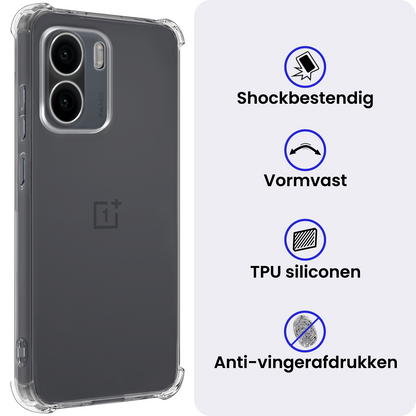 OnePlus 15R Hoesje Shockproof Backcover Siliconen - Transparant