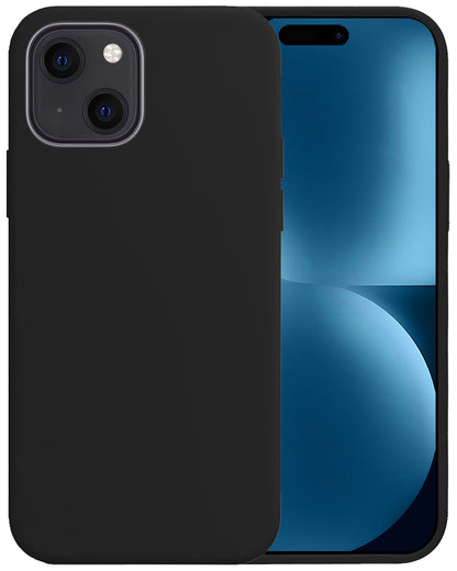 iPhone 15 Plus Hoesje Siliconen Backcover Lichtgewicht - Zwart