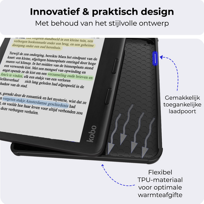 Kobo Libra Colour Bookcase Hoes Shockabsorberend - Kat