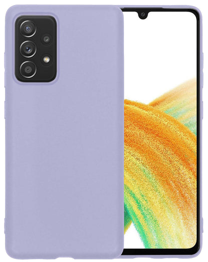 Samsung A33 Hoesje Siliconen Backcover Lichtgewicht - Lila