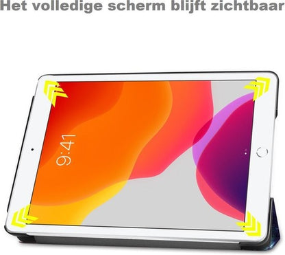 iPad 10.2 2019 Trifold Bookcase Hoes - Galaxy