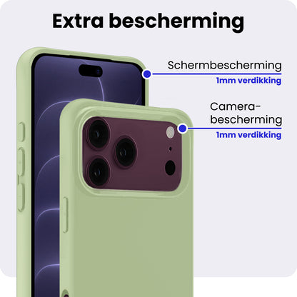 iPhone 18 Pro Hoesje Siliconen Backcover Lichtgewicht - Groen
