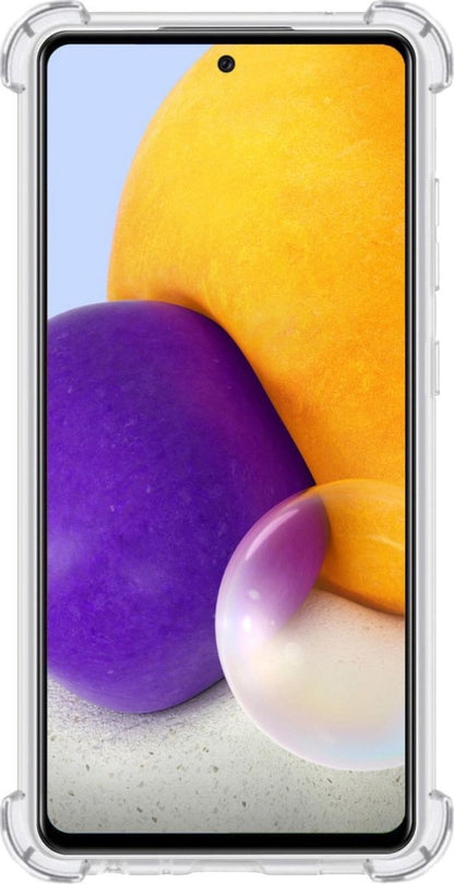 Samsung A72 Hoesje Kaarthouder Backcover Shockproof - Transparant