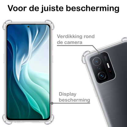 Xiaomi 11T Pro Hoesje Shockproof Backcover Siliconen - Transparant