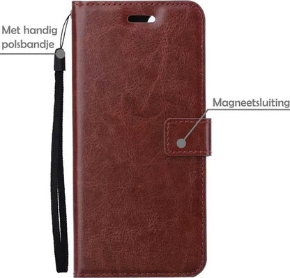 OnePlus Nord 2 Hoesje Bookcase Cover met Kaarthouder - Bruin