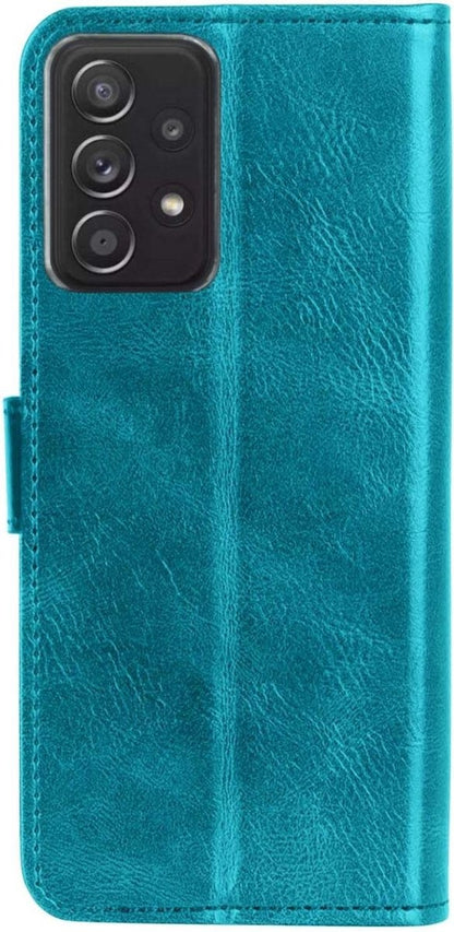 Samsung A52 5G Hoesje Bookcase Cover met Kaarthouder - Turquoise