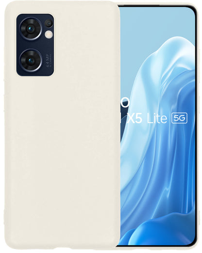 OPPO Find X5 Lite Hoesje Siliconen Backcover Lichtgewicht - Wit