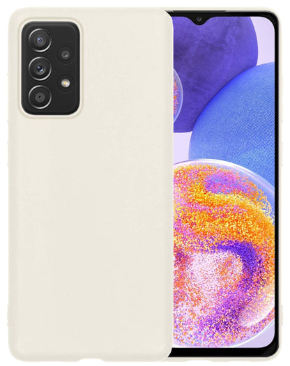 Samsung A23 Hoesje Siliconen Backcover Lichtgewicht - Wit