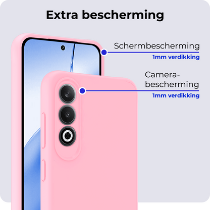 OnePlus Nord CE 4 Hoesje Siliconen Backcover Lichtgewicht - Lichtroze