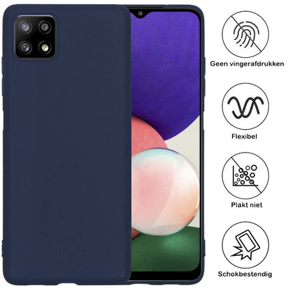 Samsung M22 Hoesje Siliconen Backcover Lichtgewicht - Donkerblauw
