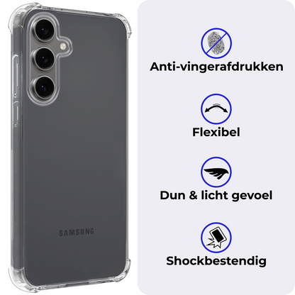 Samsung S24 FE Hoesje Shockproof Backcover Siliconen - Transparant