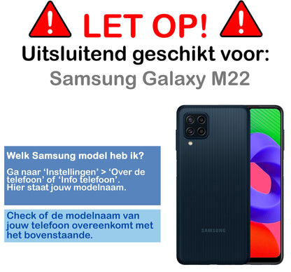 Samsung M22 Hoesje Siliconen Backcover Lichtgewicht - Donkerblauw