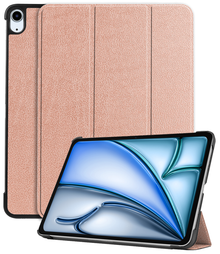 iPad Air 2024 / 2025 (13 inch) Trifold Bookcase Hoes - Rosé goud