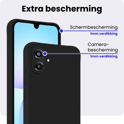 Samsung A07 Hoesje Siliconen Backcover Lichtgewicht - Zwart