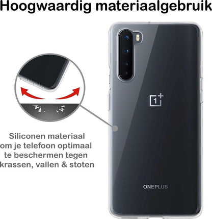 OnePlus Nord Hoesje Siliconen Backcover Lichtgewicht - Transparant