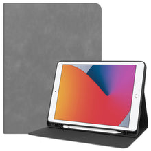 iPad 10.2 2021 Trifold Bookcase Luxe Hoes - Grijs