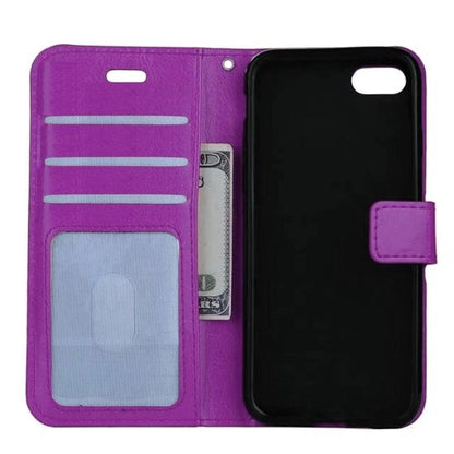 iPhone SE 2020 Hoesje Bookcase Cover met Kaarthouder - Paars