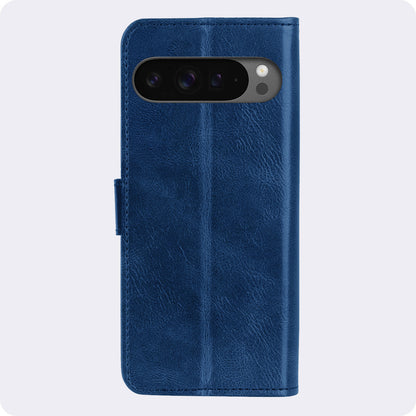 Google Pixel 10 Pro XL Hoesje Bookcase Cover met Kaarthouder - Donkerblauw