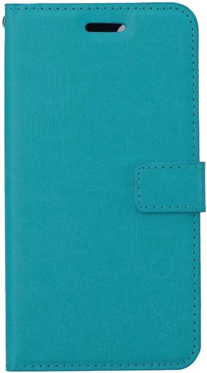 iPhone 12 Pro Max Hoesje Bookcase Cover met Kaarthouder - Turquoise