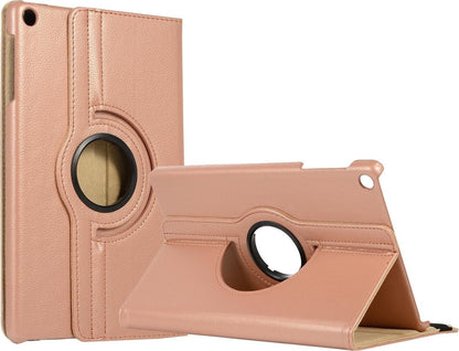 Samsung Galaxy Tab A 10.1 2019 Hoesje 360ðð Draaibare Book Case Kunstleer - Rosðð goud