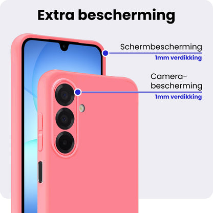 Samsung A17 Hoesje Siliconen Backcover Lichtgewicht - Lichtroze