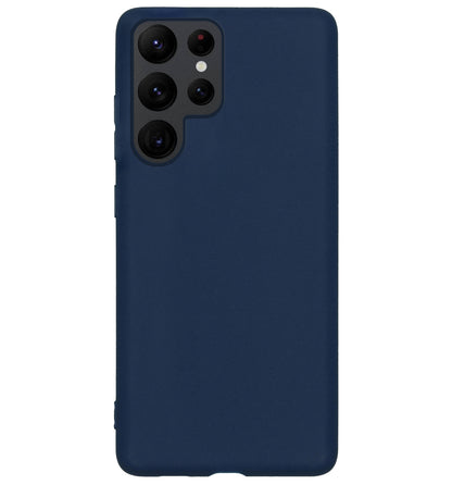 Samsung S22 Ultra Hoesje Siliconen - Donkerblauw