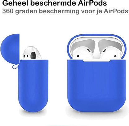 AirPods 1 Hoesje Siliconen Lichtgewicht - Blauw