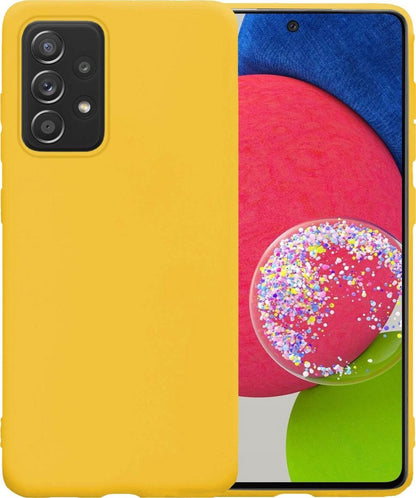 Samsung A52s Hoesje Siliconen Backcover Lichtgewicht - Geel