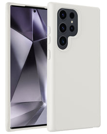 Samsung S24 Ultra Hoesje Siliconen Backcover Lichtgewicht - Wit