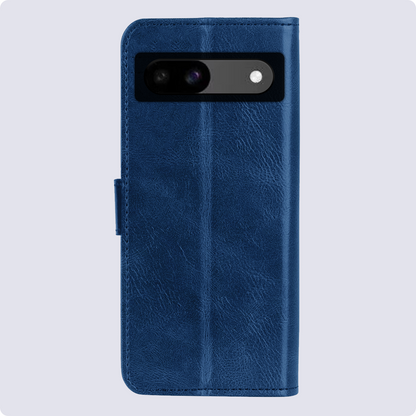 Google Pixel 8a Hoesje Bookcase Cover met Kaarthouder - Donkerblauw