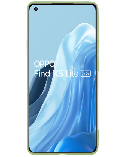 OPPO Find X5 Lite Hoesje Siliconen - Groen