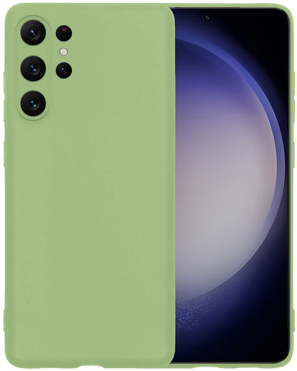 Samsung S23 Ultra Hoesje Siliconen Backcover Lichtgewicht - Groen