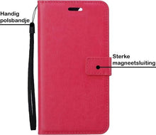 iPhone 12 Pro Hoesje Bookcase Cover met Kaarthouder - Donkerroze