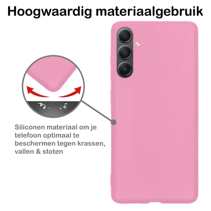 Samsung A54 Hoesje Siliconen Backcover Lichtgewicht - Lichtroze