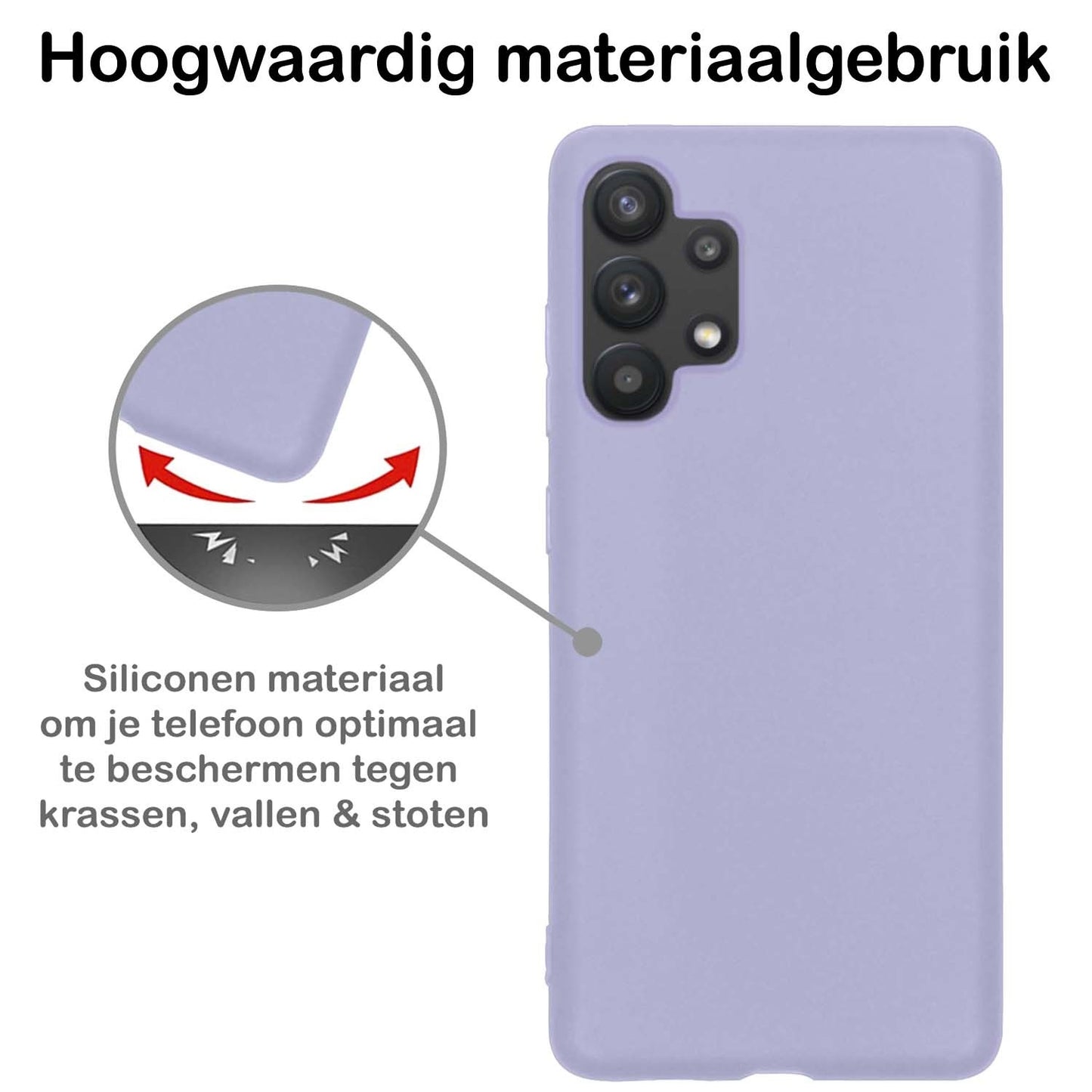 Samsung A32 4G Hoesje Siliconen - Lila