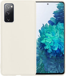 Samsung S20 FE Hoesje Siliconen Backcover Lichtgewicht - Wit