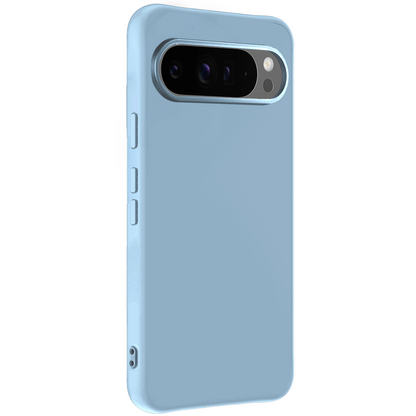 Google Pixel 9 Pro XL Hoesje Siliconen Backcover Lichtgewicht - Lichtblauw