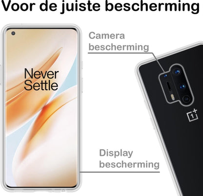 OnePlus 8 Pro Hoesje Siliconen Backcover Lichtgewicht - Transparant