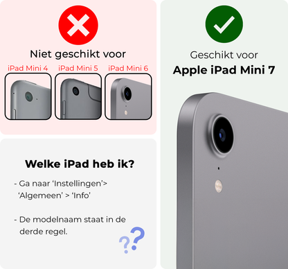 iPad Mini 7 Trifold Bookcase Hoes met Penhouder voor Apple Pen - Don't Touch Me