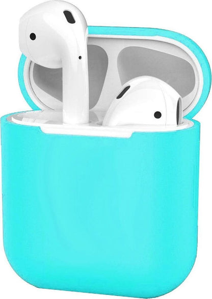 AirPods 2 Hoesje Siliconen Lichtgewicht - Cyaan