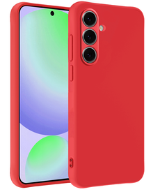 Samsung S24 FE Hoesje Siliconen Backcover Lichtgewicht - Rood