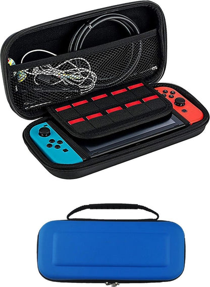 Nintendo Switch Hard Cover Hoes met Spellen ruimte - Blauw