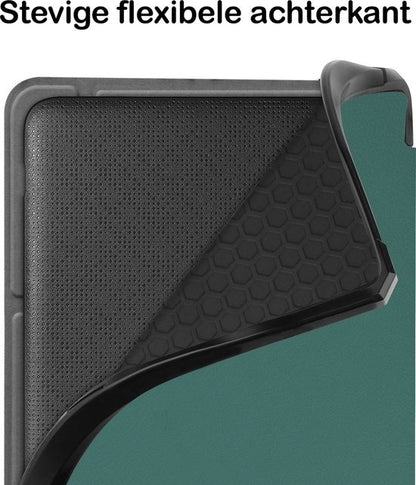 Kobo Libra 2 Trifold Bookcase Hoes - Donkergroen