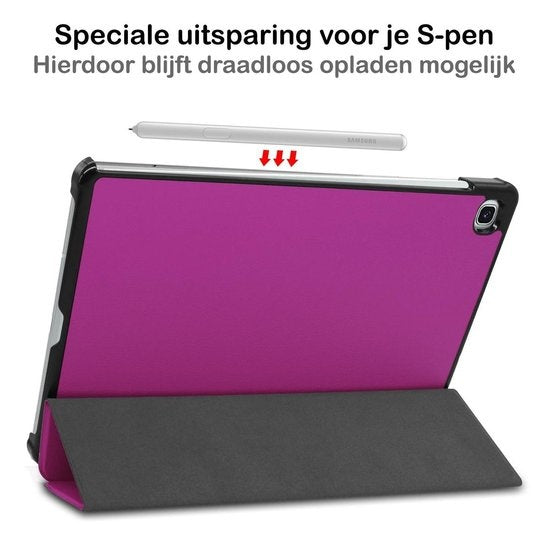 Samsung Galaxy Tab S6 Lite Hoesje Book Case - Paars