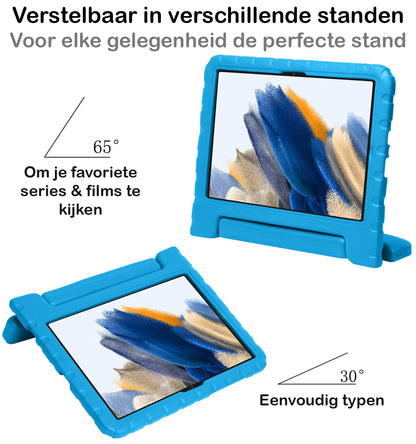 Samsung Galaxy Tab A8 Hoesje Kids Cover Bumper - Blauw