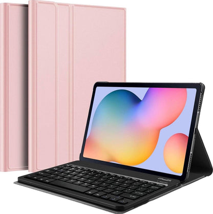 Samsung Galaxy Tab S6 Lite Hoesje Toetsenbord Case Kunstleer - Rosðð goud