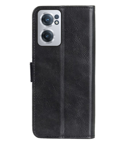 OnePlus Nord CE 2 Hoesje Bookcase Cover met Kaarthouder - Zwart