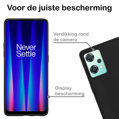 OnePlus Nord CE 2 Lite Hoesje Siliconen Backcover Lichtgewicht - Zwart